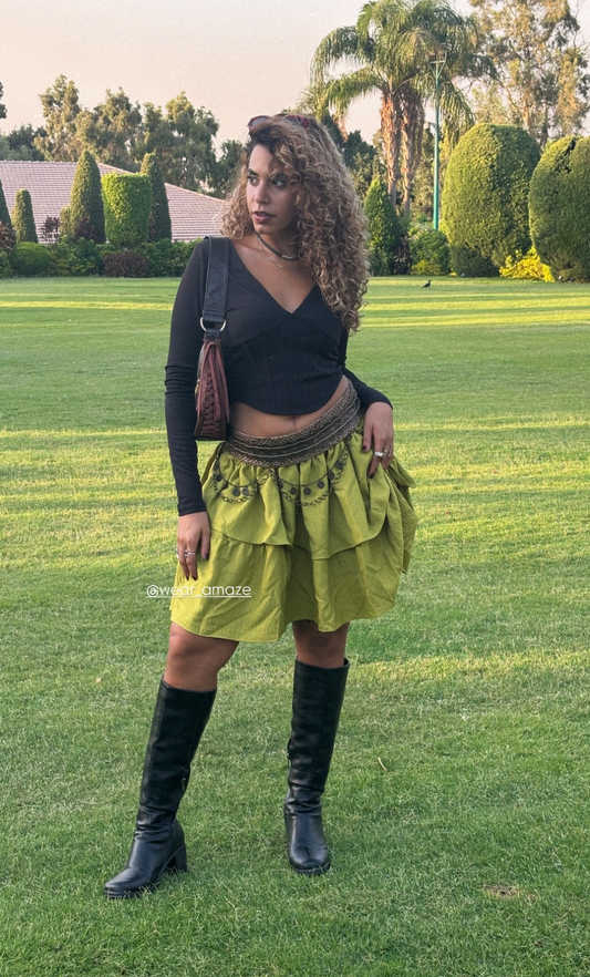 Ruffled Mini Skirt