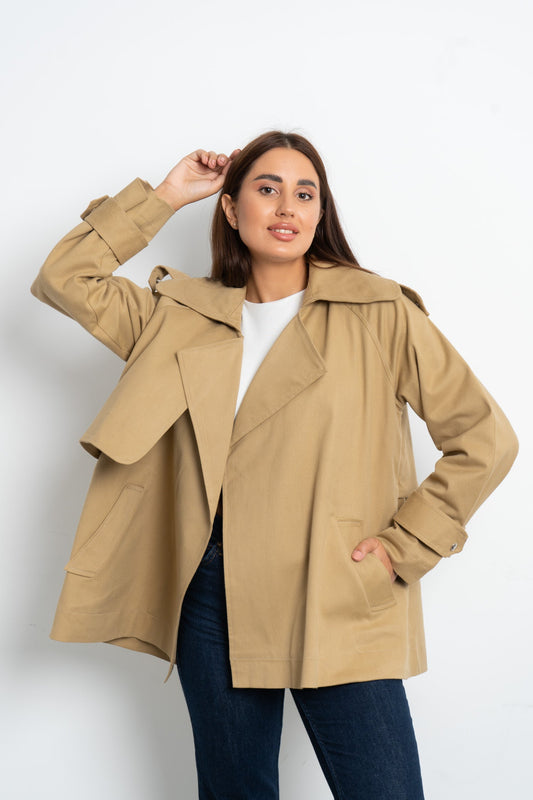 Trench Gaberdine Jacket - Amaze