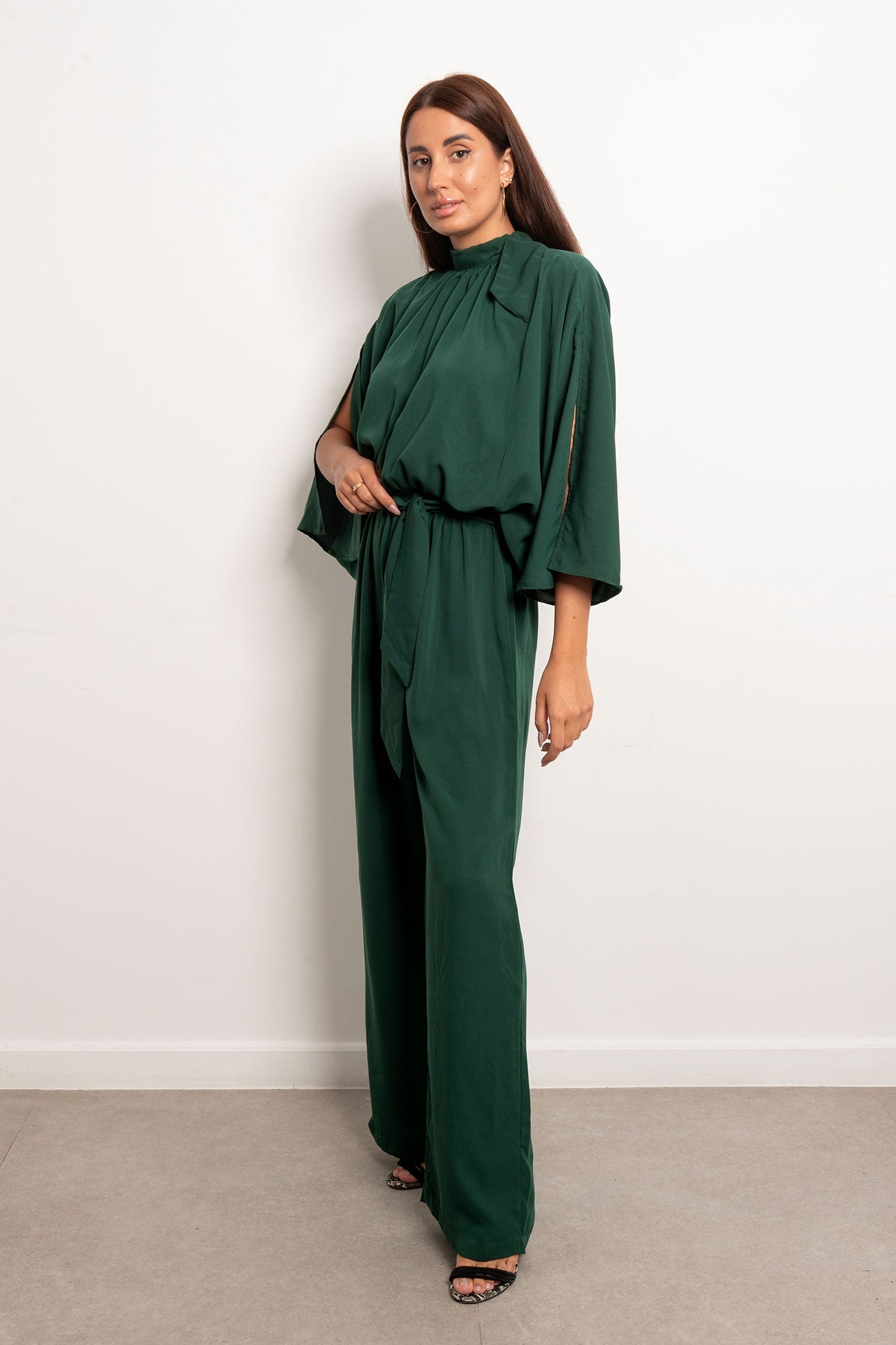 Wide Leg Open Sleeves Jumpsuits - Amaze