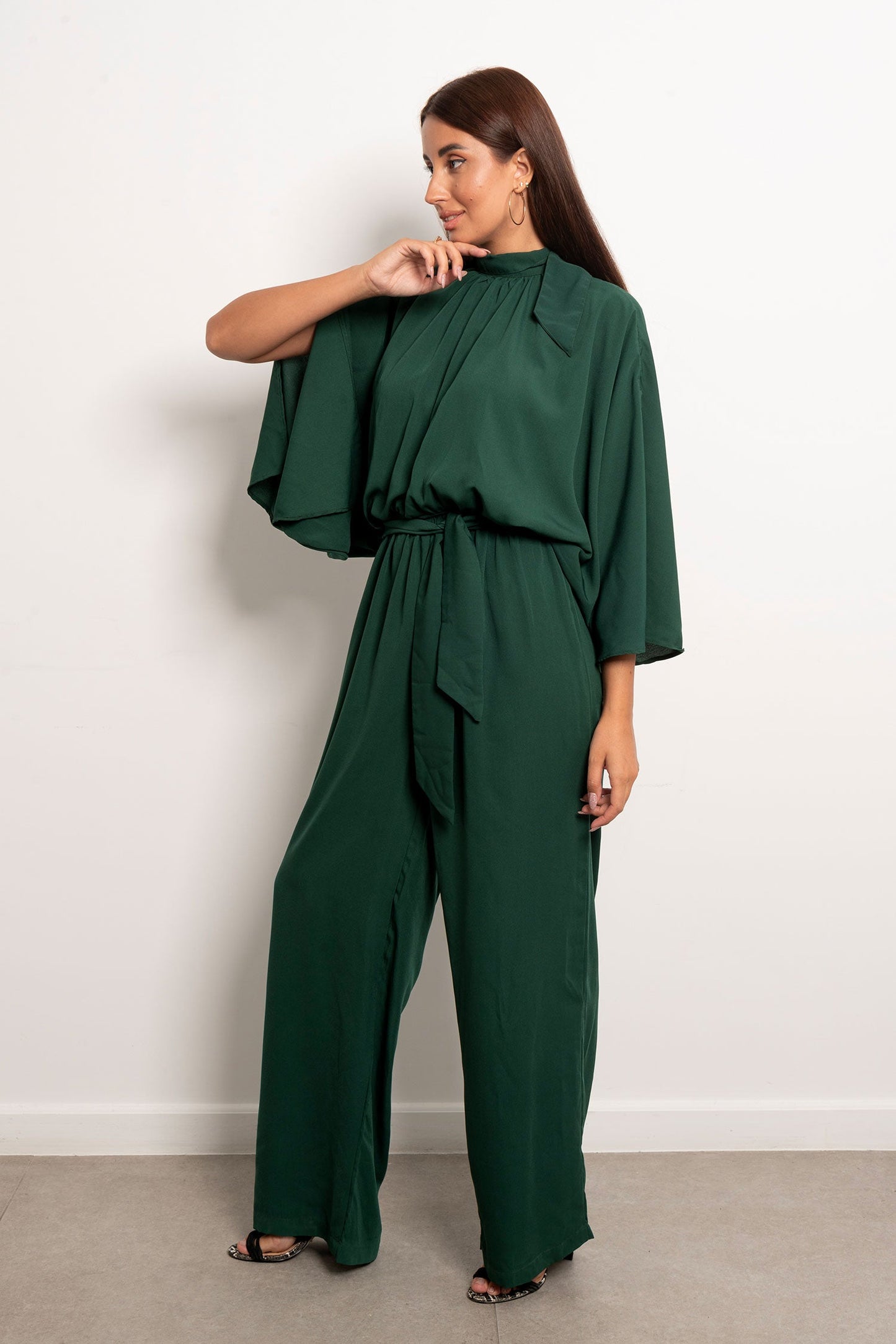 Wide Leg Open Sleeves Jumpsuits - Amaze