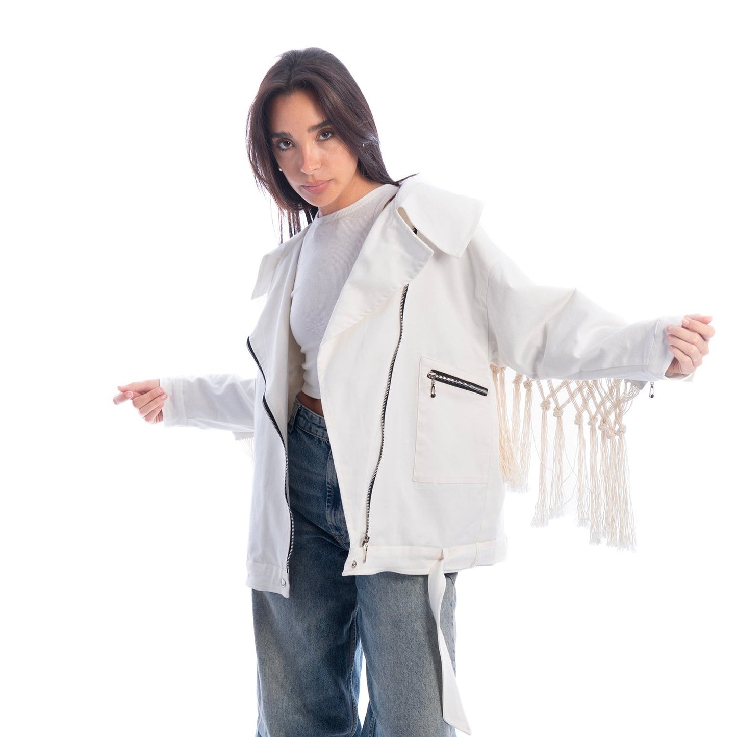 Boho Fringe Oversized Jacket - Amaze