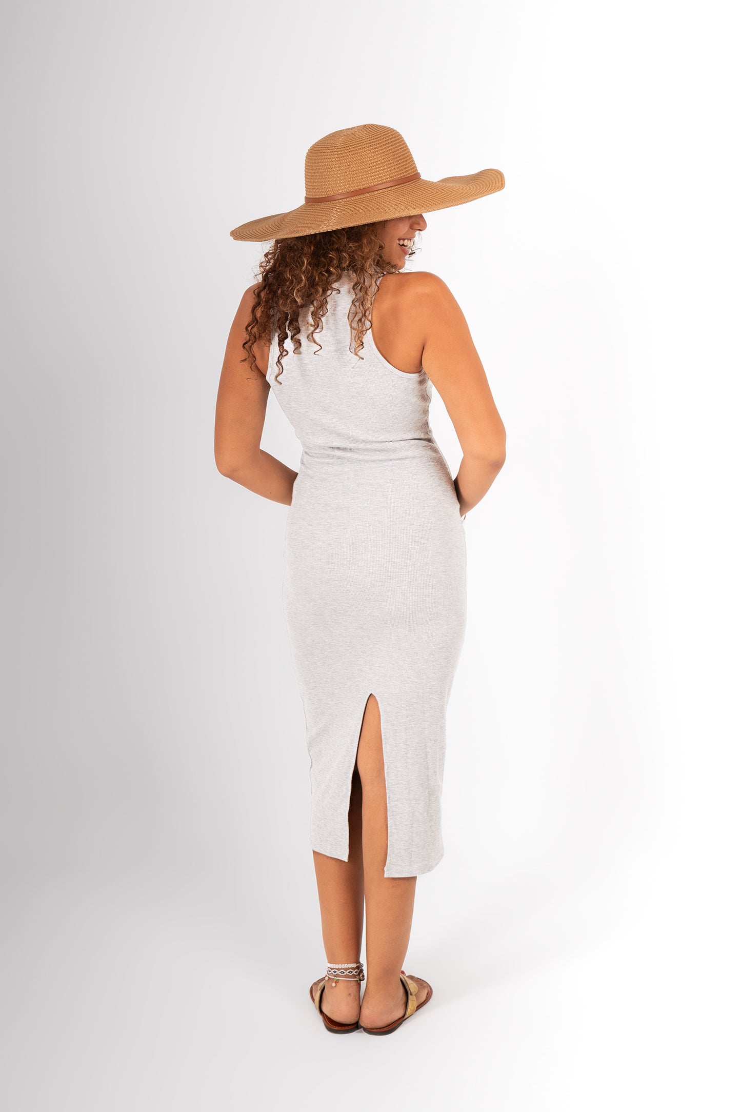 Ribbed fitted dress